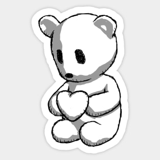 Teddy with heart Sticker